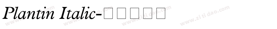 Plantin Italic字体转换